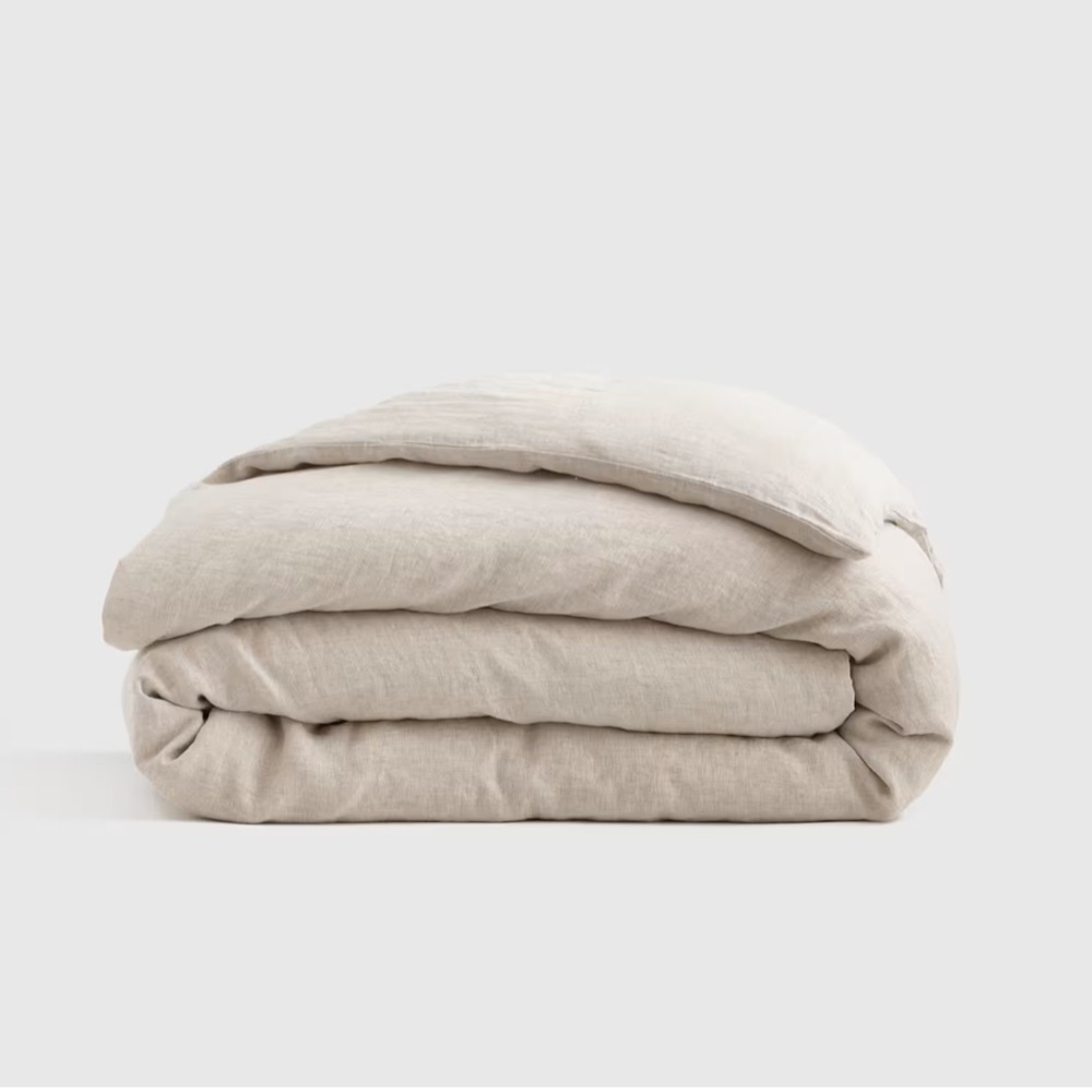 SOLD Quince King Linen Duvet Cover Chambray